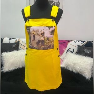 Yellow Parisian Overall Dress